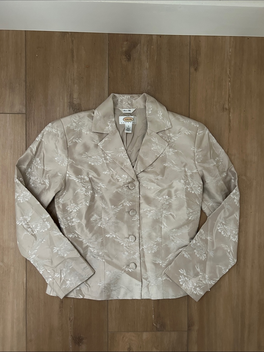 TALBOTS Petites PURE SILK Blazer Jacket - Picture 4 of 8